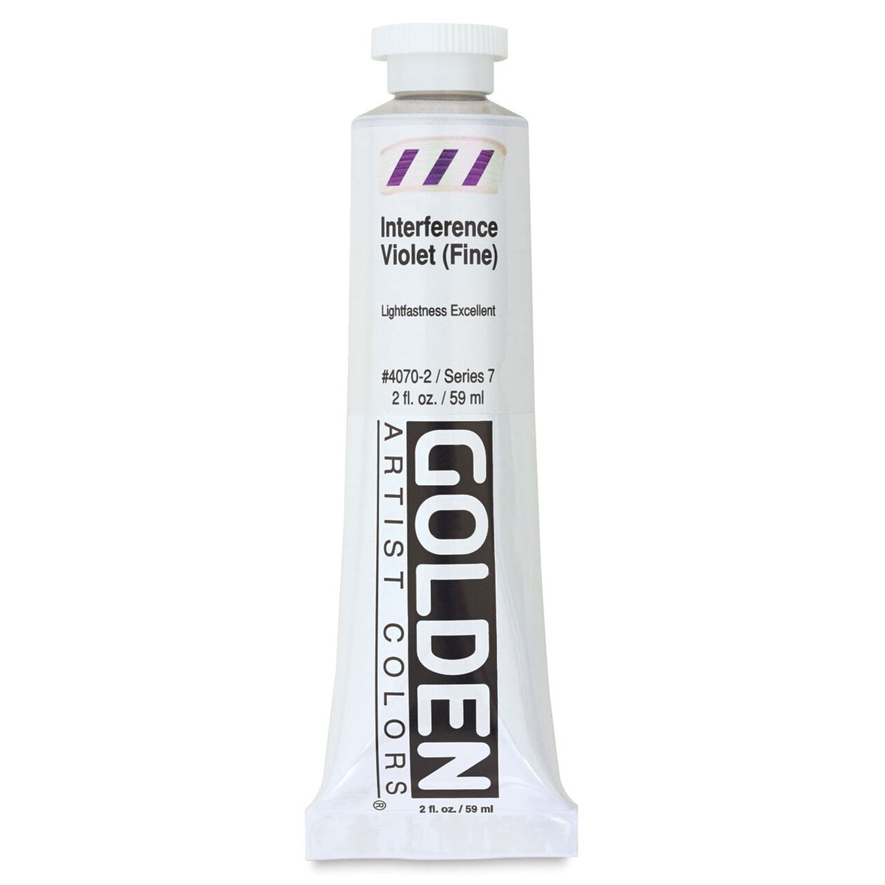 Golden Heavy Body Artist Acrylics - Interference Violet (Fine), 2 oz Tube